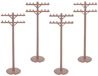 Bachmann Trains - Scenery Accessories - TELEPHONE POLES (12 pcs) - HO Scale