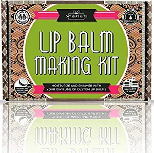 DIY Lip Balm Kit, (73-Piece Set) Homemade, Natural and Organic | Includes Tubes, Beeswax Pouch, Essential Oils, Labels, Stir Sticks & More