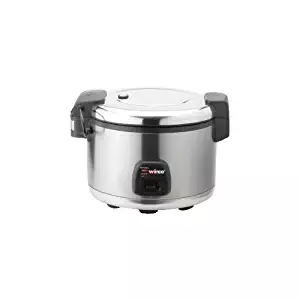 Commercial Electric Rice Cooker & Warmer with Hinged Cover - 30 Cups