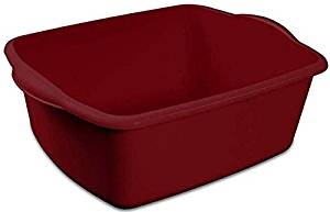 Sterlite 12 Quart Dishpan Basin, Multi-purpose, 15 3/4" x 12 1/2 " x 6", Red, 1-pack 