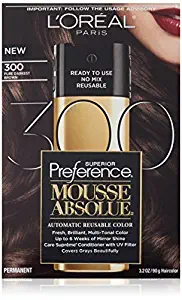 L'Oreal Paris Superior Preference Mousse Absolue Hair Color - 300 Pure Darkest Brown (Pack of 2)