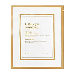 MISSHA Super Aqua Cell Renew Snail Hydro-Gel Mask, 1.4 Ounce