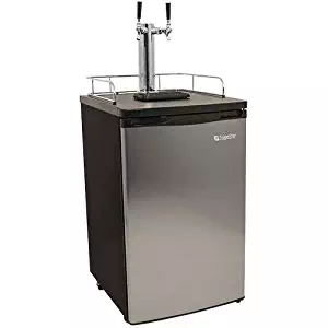 EdgeStar KC2000SSTWIN Full Size Stainless Steel Dual Tap Kegerator & Draft Beer Dispenser - Stainless Steel