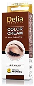 3 Count x DELIA HENNA / COLOR CREAM EYEBROW PROFESSIONAL TINT KIT SET Brown