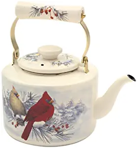 Lenox Winter Greetings Scenic Enamel Tea Kettle