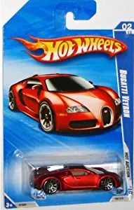 Hot Wheels 2010-160 RED Bugatti Veyron Hot Auction 1:64 Scale