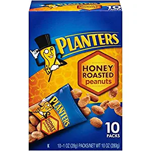 Planters Dry Honey Roasted Peanuts (1oz Bags, Pack of 60)