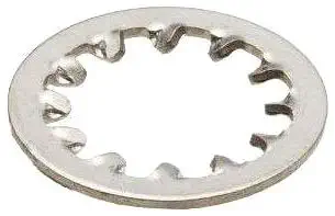 Internal Tooth Lock Washer, Steel, Zinc Finish, 1/4" Bolt Size, 0.2620" ID, 0.4690" OD, 0.0260" Thick, Pack Of 100