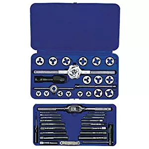 Irwin Industrial Tools 24606 Machine Screw with Fractional Tap and Die Set, 41-Piece