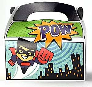 Ifavor123 Superhero Party Favor Treat Boxes for Kids Birthday - 24 Pack