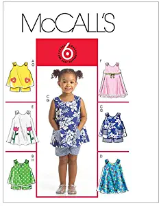 McCall's Patterns M5416 Toddlers' Tops, Dresses and Shorts