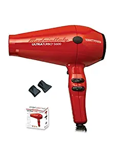 Turbo Power Ultra Turbo 3600 Hair Dryer - Red, Made in Italy