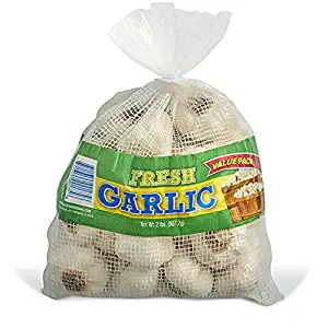 Whole Fresh Garlic Bulbs 4 lbs (2 Bags of 2 lbs) Product of USA