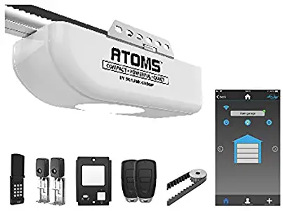 Atoms ATR-1622BKW by Skylink 1/2HPF Garage Door Opener with Alexa. Extremely Quiet DC Motor, Belt Drive and WiFi Compatible