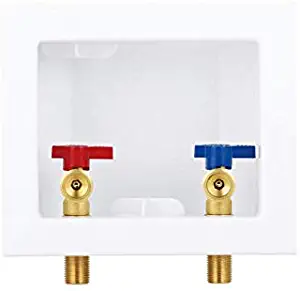 EFIELD Washing Machine Outlet Box with Center Drain,1/2 inch x 3/4 inch MHT (1/2"-Inch Sweat Connection MIP), White