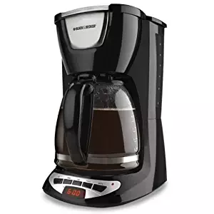 Black & Decker DCM100B 12-Cup Programmable Coffeemaker with Glass Carafe, Black