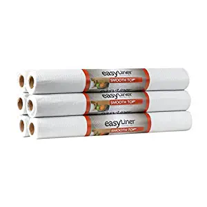 Duck Smooth Top Easy Liner Shelf Liner 20" Wide Kitchen Pack, 6-Rolls, Each 6' Length, White