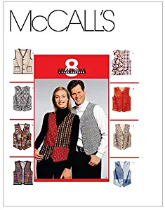 McCall's Patterns M6228 Misses'/Men's Lined Vests, Size XXL