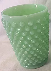 Hobnail Pattern - Tumbler / Juice Glass - Jade Jadeite Green Glass - American Made - Mosser USA (1)