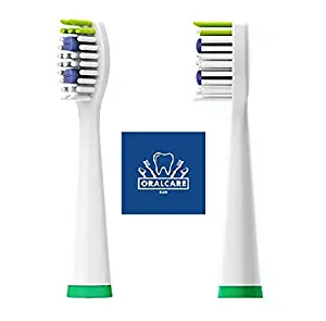 Replacement Heads for DR JIM ELLIS Electric Toothbrush (White (2 Pack))