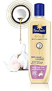 Parachute Gold Hair Oil Anti Hair Fall - 6.8 fl.oz. (200ml) - Coconut & Garlic Hair Care Oil