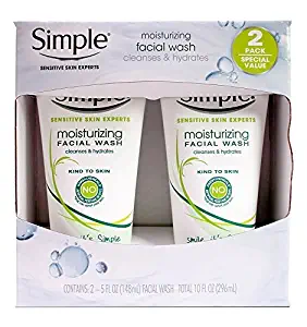 Simple Moisturizing Facial Wash, 5 Ounce (Pack of 2)