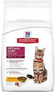 Hill's Science Diet Adult Optimal Care Chicken Recipe Dry Cat Food … (2 Pack - 16 lb bag)