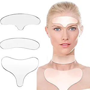 Forehead Neck Chest Wrinkle Remover Anti Wrinkle Pad for Forehead Neck Chest Set of 3 Reusable 100% Medical Grade Silicone Most-Effective Way To Get Rid & Prevent Chest Wrinkles While You Sleep