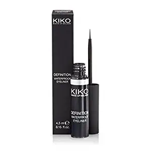 KIKO MILANO - Definition Waterproof Eyeliner - Long Lasting Liquid Eyeliner Black | Water Resistant | Hypoallergenic | Professional Makeup | Made in Italy