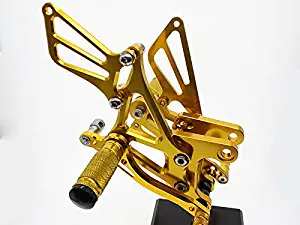 Krace Motorcycle Rearsets Foot Pegs Rear Set Footrests Brake Shift Pedals Fully Adjustable Foot Boards Fit For Kawasaki Ninja ZX6R ZX636 2005 2006 2007 2008