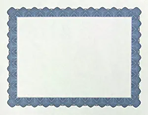 Great Papers! Metallic Blue Border Certificate, 8.5