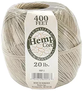 One Package of 400 feet 100% Natural Hemp Cord #20