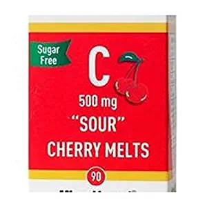 Superior Source Vitamin C 500 mg Sublingual Tablets - Buffered Vit C Sour Cherry Melts - Immune System Booster, Energy Vitamins - 90 Count