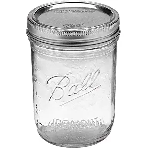 Ball Mason Jar-16 oz. Clear Glass Wide Mouth - Set of 12