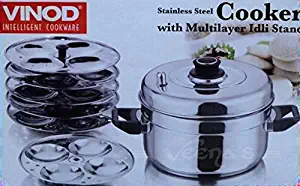 VINOD Stainless Steel Cooker with 6 Layer IDLI Stand