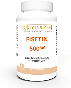 Fisetin 500mg | 98% Pure Fisetin | 500mg Therapeutic Dose | 30 Servings | Senolytic Activator | Anti-Aging & Longevity |