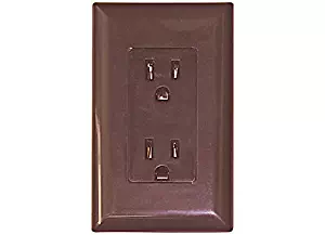 Diamond Group WDR15BR Brown 15 Amp Decor Speed Box Receptacle