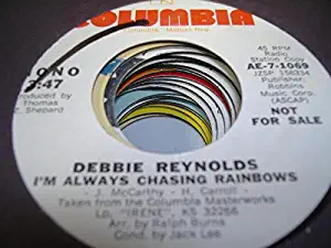 DEBBIE REYNOLDS 45 RPM I'm Always Chasing Rainbows / Alice Blue Gown