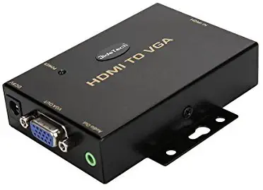 HDMI to VGA Converter with 3.5mm Audio Supports 1080P for PC Laptop Display Computer Mac Projector